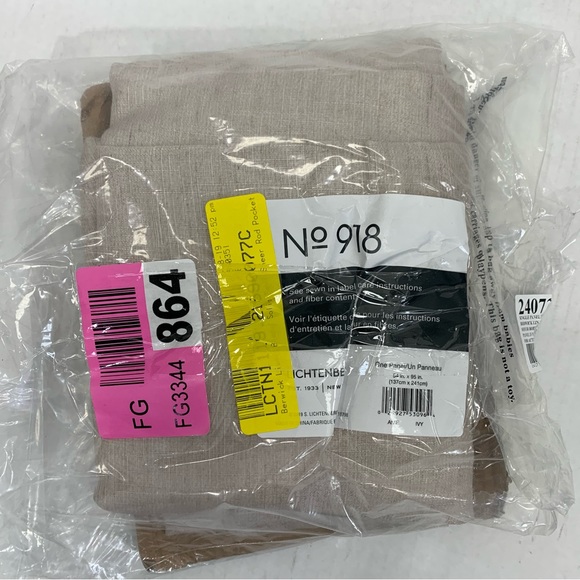 No 918 Lichtenberg Window Curtain 1 Panel Linen Blend Textured Oatmeal 54 x 95 - Picture 2 of 7